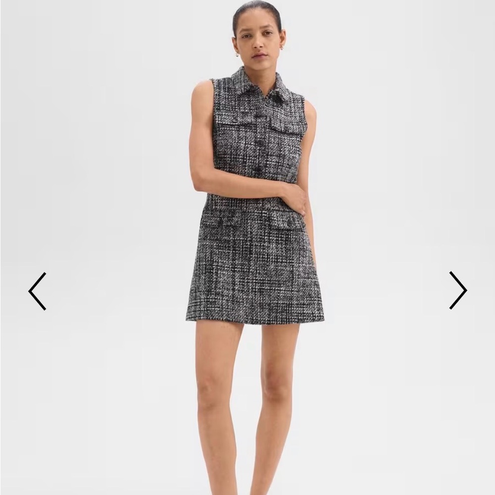 Military Mini Dress in Mélange Tweed